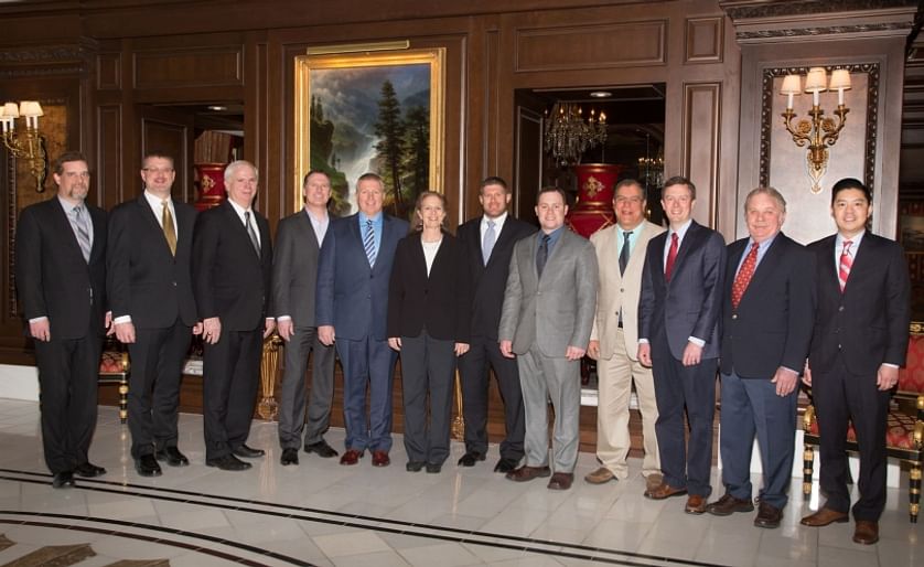 The current Executive Committee of the Potato Board
From left to right: Doug Poe, John Halverson, Carl Hoverson, Blair Richardson, Mike Pink, Karlene Hardy, Jason Davenport, Jay LaJoie, Tim May, Steve Gangwish, Phil Hickman and Chris Wada.