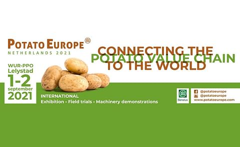 Wageningen University & Research to host PotatoEurope on 1 and 2 September 2021 in Lelystad, The Netherlands
Wageningen University & Research to host PotatoEurope on 1 and 2 September 2021 in Lelystad, The Netherlands