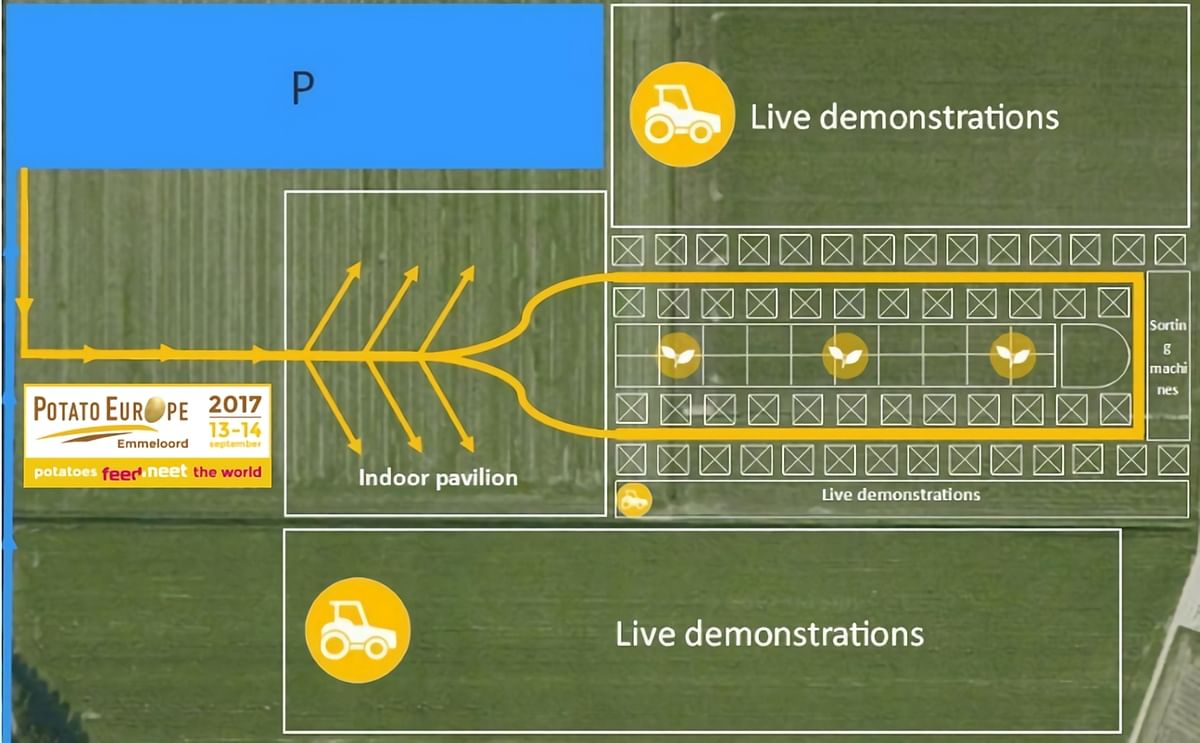 The new layout of the PotatoEurope event in Emmeloord on 13 and 14 September 2017 will provide more convenient access and offers more space.