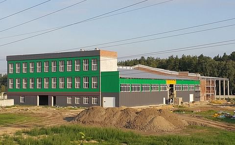 View of the PPCE-VIMAL potato starch production plant currently under construction in Chernihiv, Ukraine. Production is scheduled to start in September 2018.