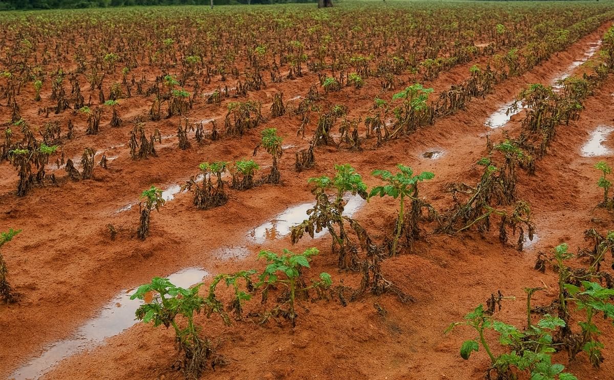 Preocupa ataque de plaga a cultivo de papa en Ybytymí.