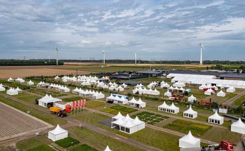Preparations in full swing at WUR Field Crops in Lelystad, where PotatoEurope 2025 will host over 300 exhibitors and visitors from 119 countries on 3–4 September. Preparations in full swing at WUR Field Crops in Lelystad, where PotatoEurope 2025 will host over 300 exhibitors and visitors from 119 countries on 3–4 September.