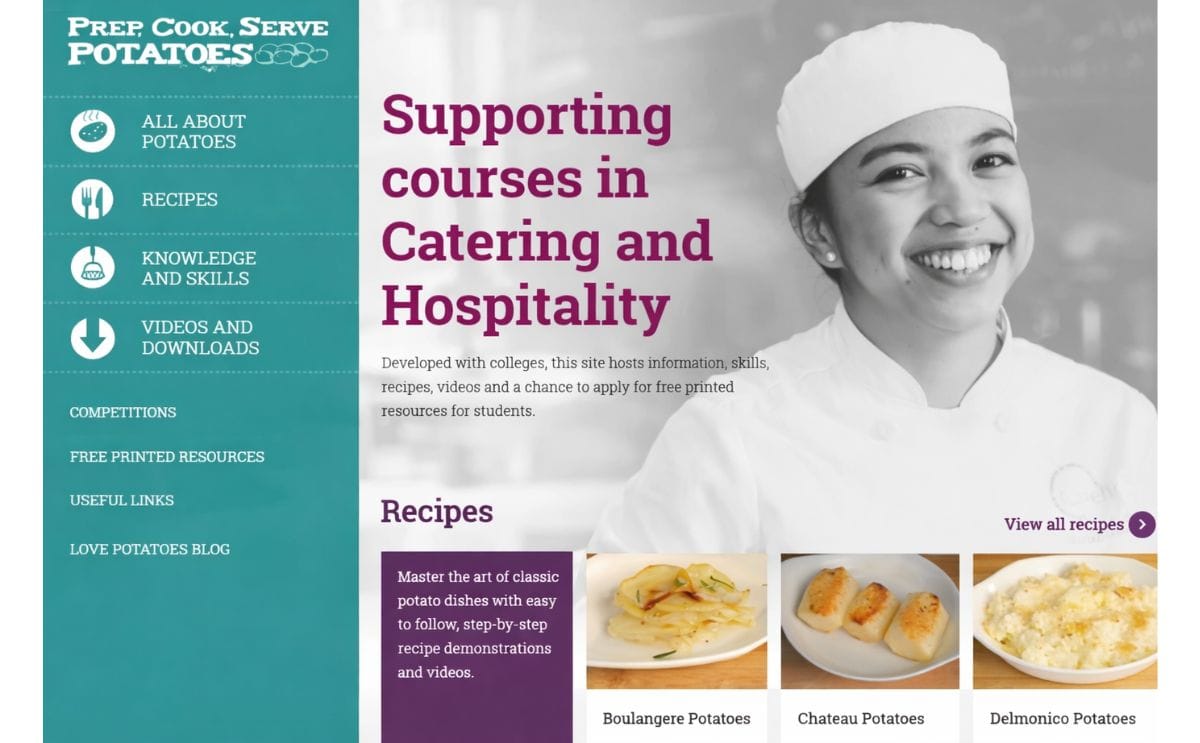 Catering Students get educated to ‘prep’, ‘cook’ and ‘serve’ great tasting potatoes Catering Students get educated to ‘prep’, ‘cook’ and ‘serve’ great tasting potatoes