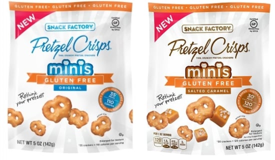 Pretzel Crisps glutenfree mini's Pretzel Crisps glutenfree mini's
