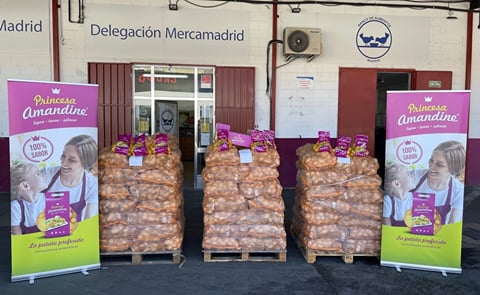 Princesa Amandine realiza una Donación de 5.080 kilos de Patatas a Los Bancos de Alimentos de Madrid y Barcelona. Princesa Amandine realiza una Donación de 5.080 kilos de Patatas a Los Bancos de Alimentos de Madrid y Barcelona.