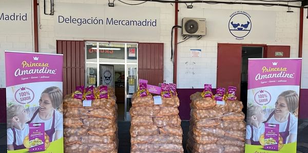 Princesa Amandine realiza una Donación de 5.080 kilos de Patatas a Los Bancos de Alimentos de Madrid y Barcelona.