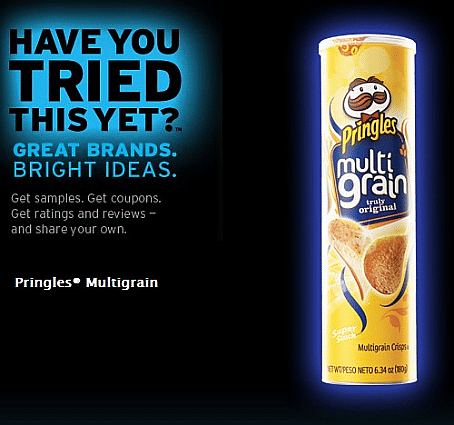 Pringles multigrain are included in P&G's "Have you tried this yet?"Campaign