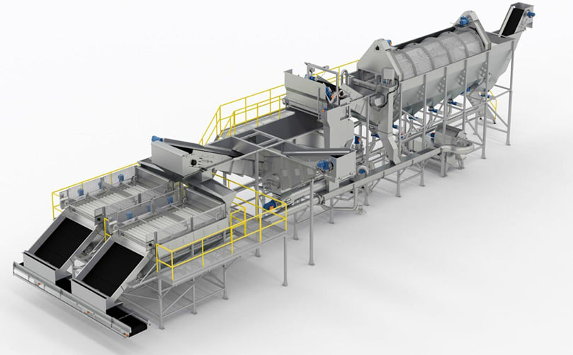 Multi-Stage Potato Washing Line: Integrated Cleaning Technologies Multi-Stage Potato Washing Line: Integrated Cleaning Technologies