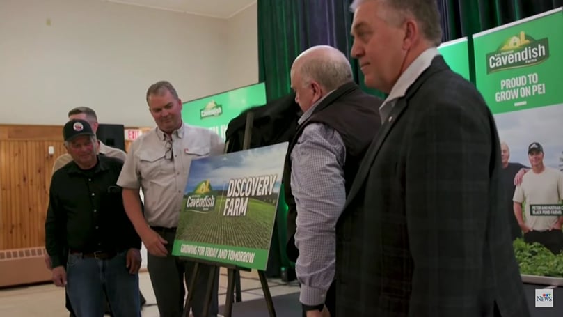 Cavendish Farms unveils its Discovery Farm initiative in P.E.I., a new research project aimed at helping potato growers adopt more sustainable practices. Cavendish Farms unveils its Discovery Farm initiative in P.E.I., a new research project aimed at helping potato growers adopt more sustainable practices.
