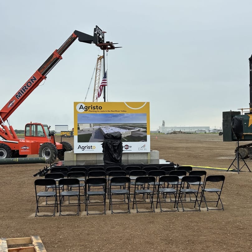 Agristo team members, government officials, growers, contractors, and community partners gather to celebrate the groundbreaking of the future Grand Forks potato processing facility, expected to begin production in 2029. Agristo team members, government officials, growers, contractors, and community partners gather to celebrate the groundbreaking of the future Grand Forks potato processing facility, expected to begin production in 2029.