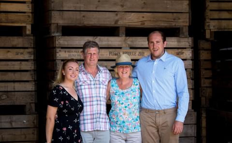 Puffin Produce grower Ian Elliot with his family
Puffin Produce grower Ian Elliot with his family