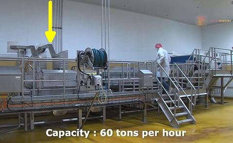 The Pulsemaster conditioner capable of processing 60 tons of potatoes per hour in a french fry processing line The Pulsemaster conditioner capable of processing 60 tons of potatoes per hour in a french fry processing line