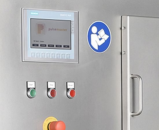 Pulsemaster Conditioner PEF units can be easily operated and controlled using a touch screen