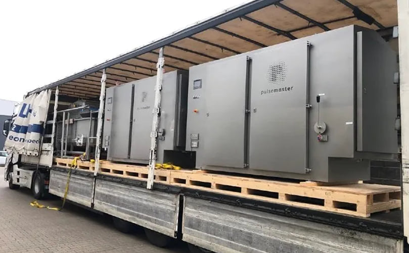 Truck with Pulsemaster PEF-system on the road in Germany Truck with Pulsemaster PEF-system on the road in Germany