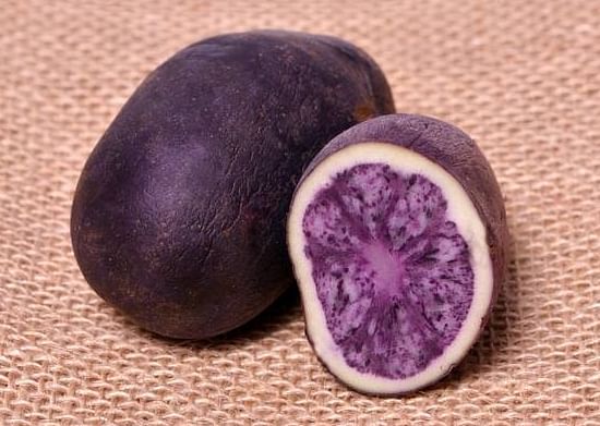 The Purple Magic Potato variety is purple on the outside and the inside