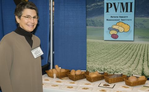 PVMI Executive Director Jeanne Debons at the University of Idaho Potato Conference in Pocatello, Idaho PVMI Executive Director Jeanne Debons at the University of Idaho Potato Conference in Pocatello, Idaho