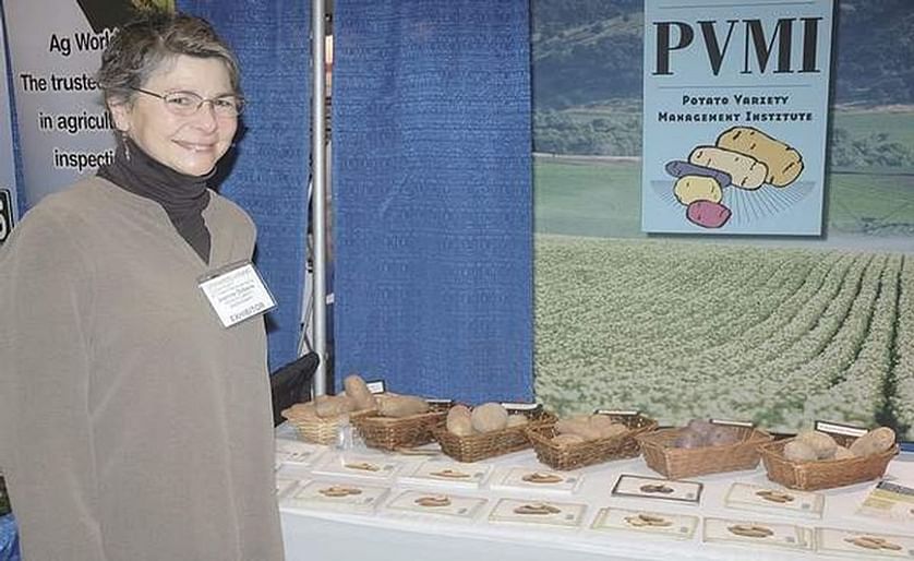 PVMI Executive Director Jeanne Debons at the University of Idaho Potato Conference in Pocatello, Idaho