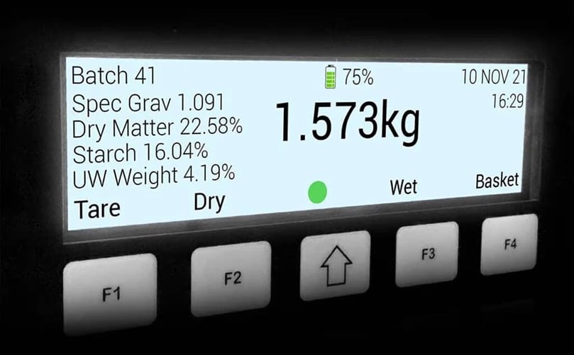 Weltech Digital Hydrometer screen Weltech Digital Hydrometer screen