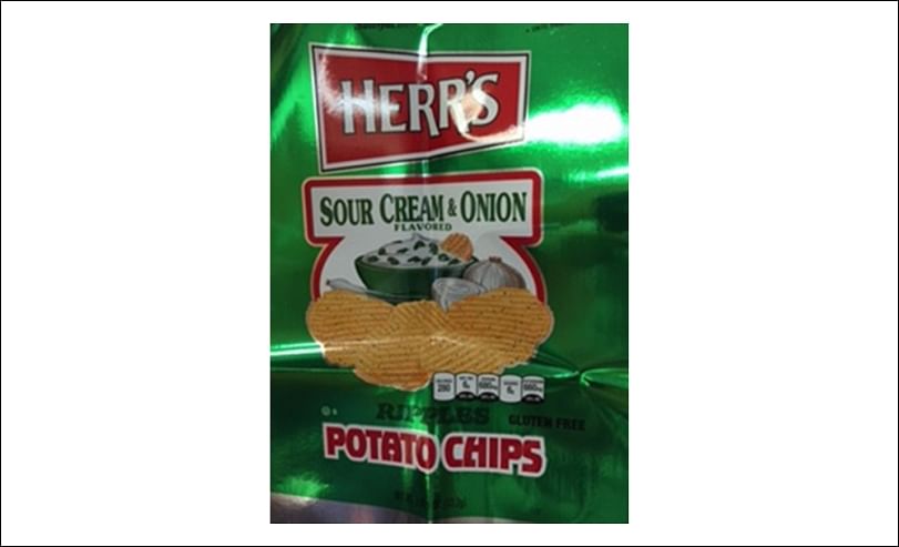 Herr&#039;s issued Recall of Select Bags of 1.875 oz. Sour Cream and Onion Potato Chips with Packaging Error