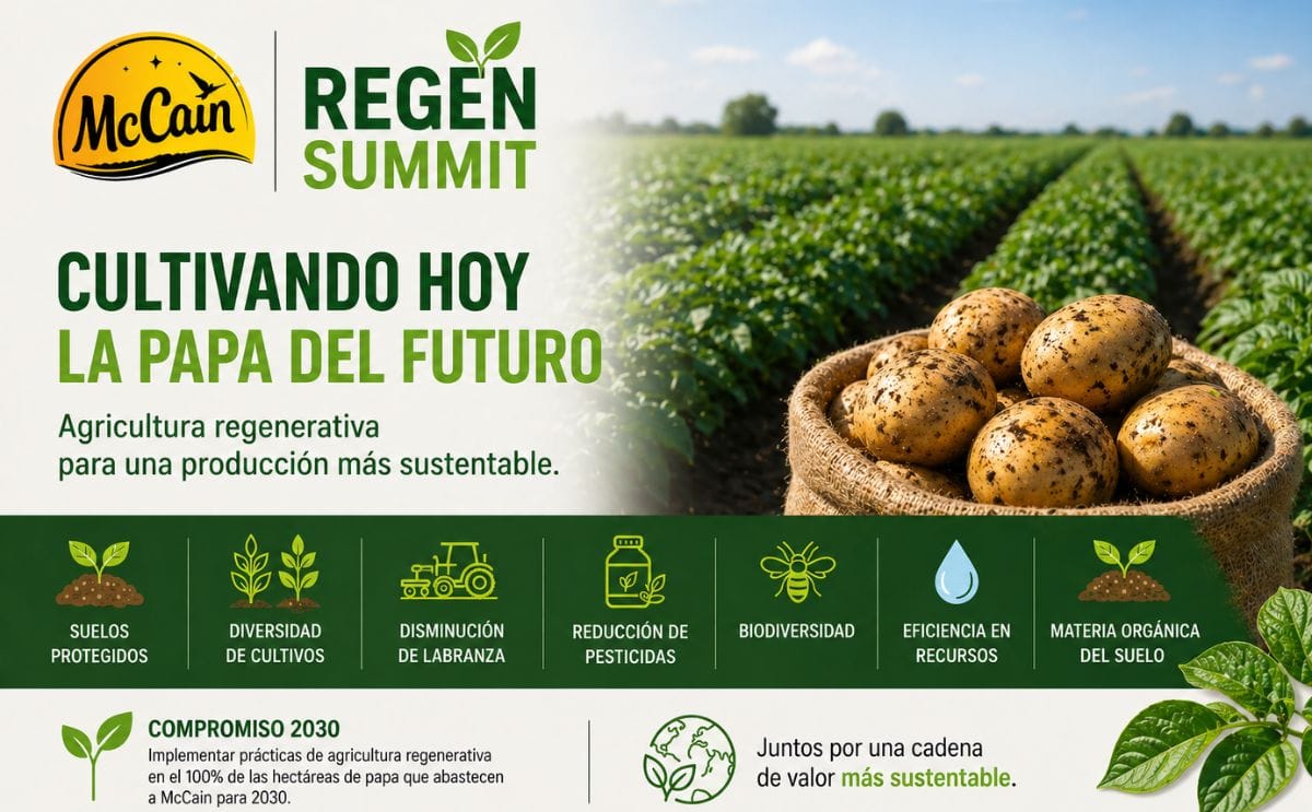 McCain is promoting regenerative agriculture in Argentina through the Regen Summit, bringing together growers and companies to advance toward more sustainable potato production. McCain is promoting regenerative agriculture in Argentina through the Regen Summit, bringing together growers and companies to advance toward more sustainable potato production.