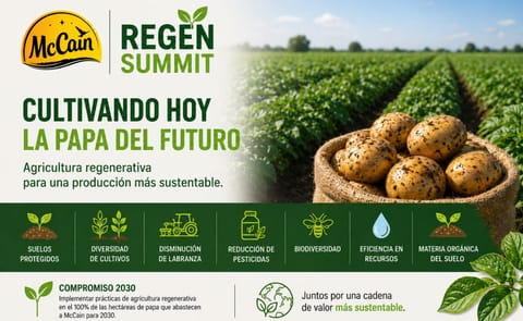 McCain impulsa la agricultura regenerativa en Argentina a través del Regen Summit, reuniendo a productores y empresas para avanzar hacia una producción de papa más sostenible McCain impulsa la agricultura regenerativa en Argentina a través del Regen Summit, reuniendo a productores y empresas para avanzar hacia una producción de papa más sostenible