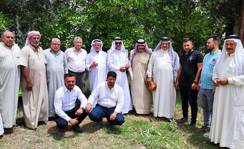 Representatives of Beirut Erbil Company, Shorouk Al Nahar Company and Nahar Al Awrad Company with a group of attendees
