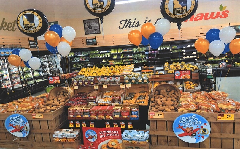 Effective Potato Display Fixtures – Bins, Tables, Vertical Shelving and Boxes Effective Potato Display Fixtures – Bins, Tables, Vertical Shelving and Boxes