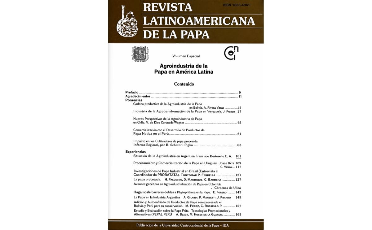 Disponible el último número de la revista de la Asociación Latinoamericana de la Papa (ALAP)