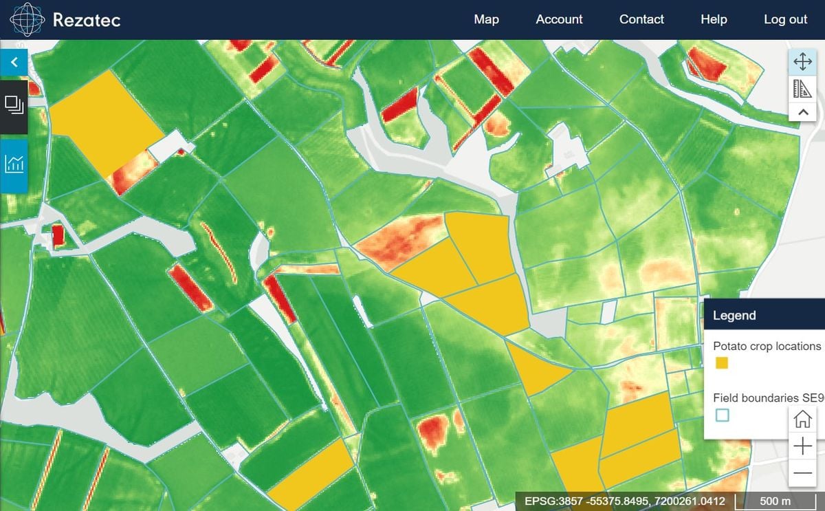 Mapping and evaluating the health of potato fields based on satellite data Mapping and evaluating the health of potato fields based on satellite data