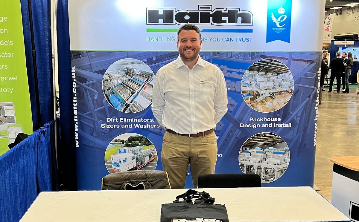 Rob Highfield, Sales Manager at Haith, at Potato Expo 2024 Rob Highfield, Sales Manager at Haith, at Potato Expo 2024