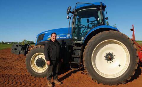Robert Green at work on his farm in Bedeque, Prince Edward Island (P.E.I.) Robert Green at work on his farm in Bedeque, Prince Edward Island (P.E.I.)