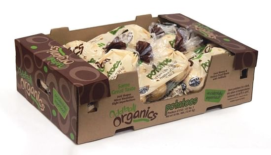 Display ready carton of Oddball Organics™