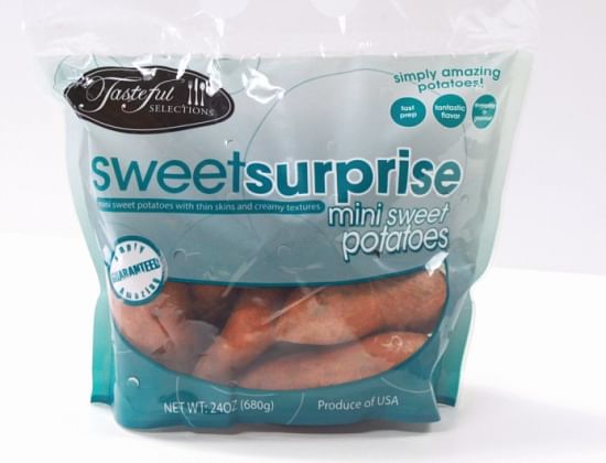Packaging of the Tasteful Selections Sweet Surprise mini sweet potatoes
