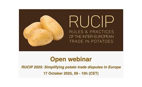 Successful RUCIP 2025 webinar marks the launch of updated rules for inter-European potato trade. Successful RUCIP 2025 webinar marks the launch of updated rules for inter-European potato trade.