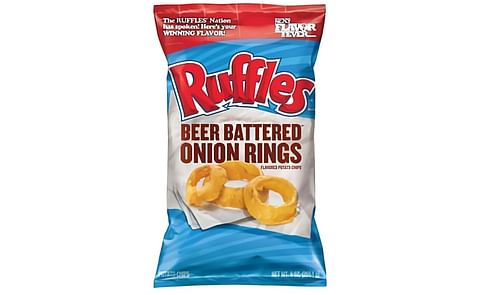 Beer-Battered Onion Ring Flavored Potato Chips introduced by Ruffles (Frito-Lay) Beer-Battered Onion Ring Flavored Potato Chips introduced by Ruffles (Frito-Lay)