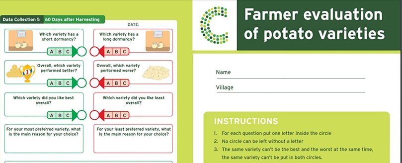 A crop characteristic booklet used by farmers in data collection A crop characteristic booklet used by farmers in data collection