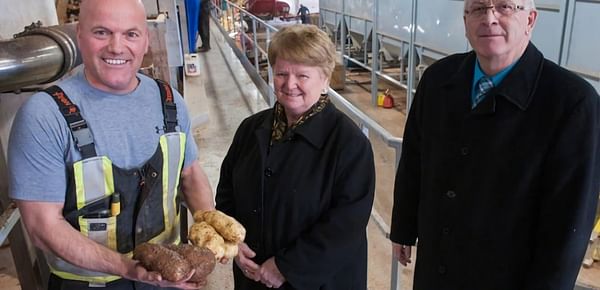 From left to right: Austin Roberts, co-owner of RWL Holdings Ltd, Fisheries and Oceans Minister Gail Shea and Agriculture and Forestry Minister George Webster (Courtesy Journal Pioneer).