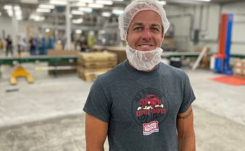 After a fire burned the Covered Bridge Potato Chips company in March, owner and CEO Ryan Albright turned a warehouse in Woodstock into a make-shift production plant. After a fire burned the Covered Bridge Potato Chips company in March, owner and CEO Ryan Albright turned a warehouse in Woodstock into a make-shift production plant.