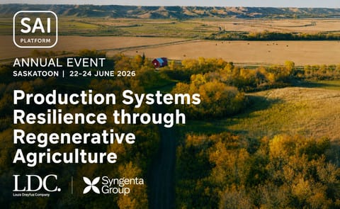 SAI Platform launched its Regenerating Together Programme during its 2026 Annual Event in Saskatoon, bringing together industry partners to accelerate the practical implementation of regenerative agriculture across global food and agricultural supply chains. SAI Platform launched its Regenerating Together Programme during its 2026 Annual Event in Saskatoon, bringing together industry partners to accelerate the practical implementation of regenerative agriculture across global food and agricultural supply chains.