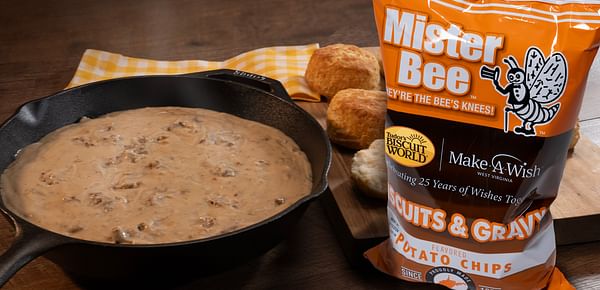 Sausage Gravy, Biscuits and Chips-Mister Bee and Tudors Biscuit Products