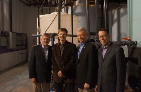 SC&W receives government support: (from left to right) New Brunswick Premier David Alward, SC&W president Eltjo van Cingel, MP Mike Allen and MLA Wes Mclean. SC&W receives government support: (from left to right) New Brunswick Premier David Alward, SC&W president Eltjo van Cingel, MP Mike Allen and MLA Wes Mclean.