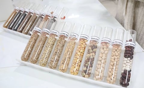 Seed samples used in crop research and variety development at the Institute of Plant and Agricultural Science. Seed samples used in crop research and variety development at the Institute of Plant and Agricultural Science.