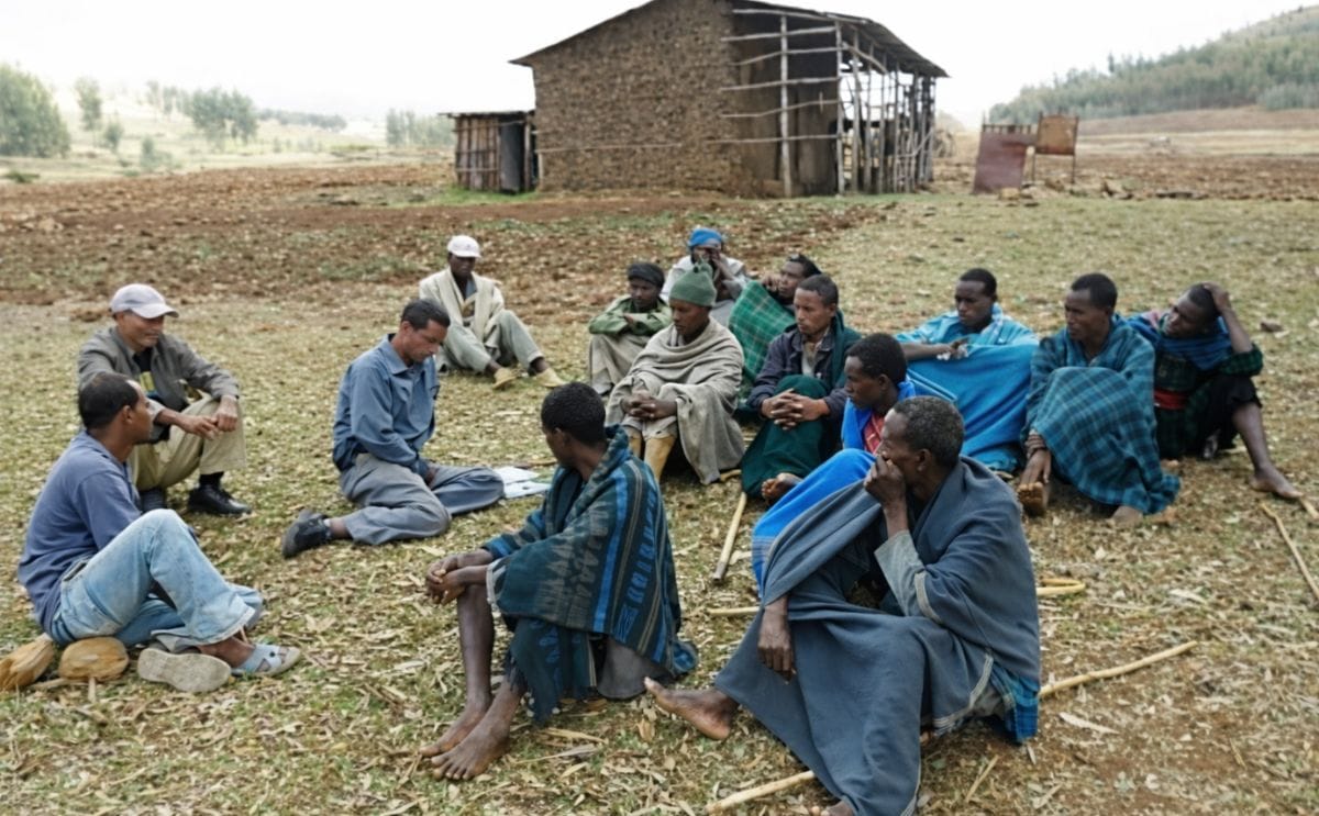 Semagn-Asredie Kolech with Ethiopian farmers Semagn-Asredie Kolech with Ethiopian farmers