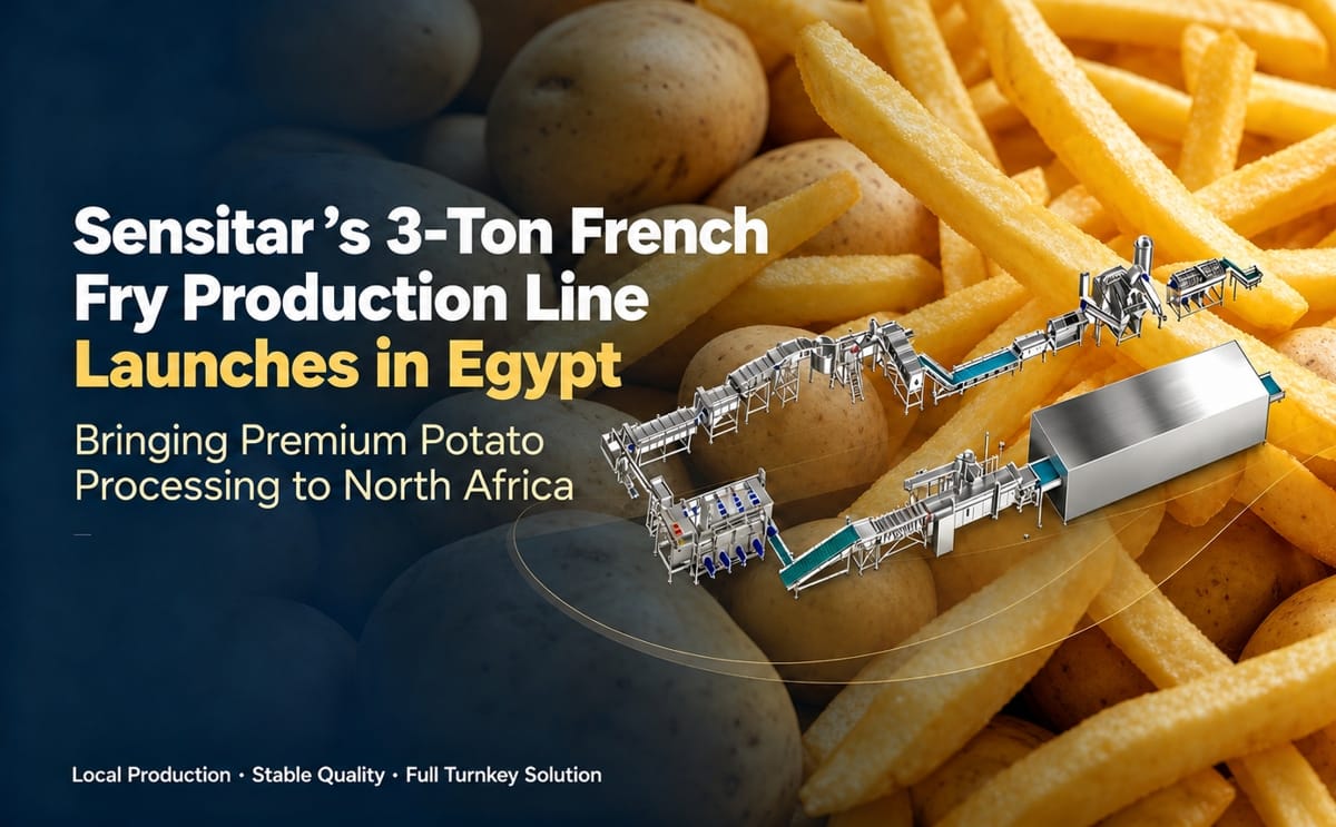 Sensitar's 3-Ton French Fry Production Line Launches in Egypt
