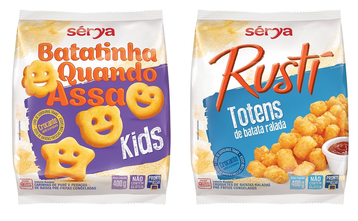 Two examples of the pre-formed frozen potato products offered by the Brazilian potato processor Sérya