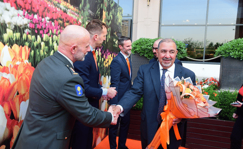 Mr. Shaaban, Chairman of the Board of Directors of Beirut Erbil Company, during his congratulations to the Dutch Consul on King’s Day and the staff of the Dutch Consulate in Erbil. Mr. Shaaban, Chairman of the Board of Directors of Beirut Erbil Company, during his congratulations to the Dutch Consul on King’s Day and the staff of the Dutch Consulate in Erbil.