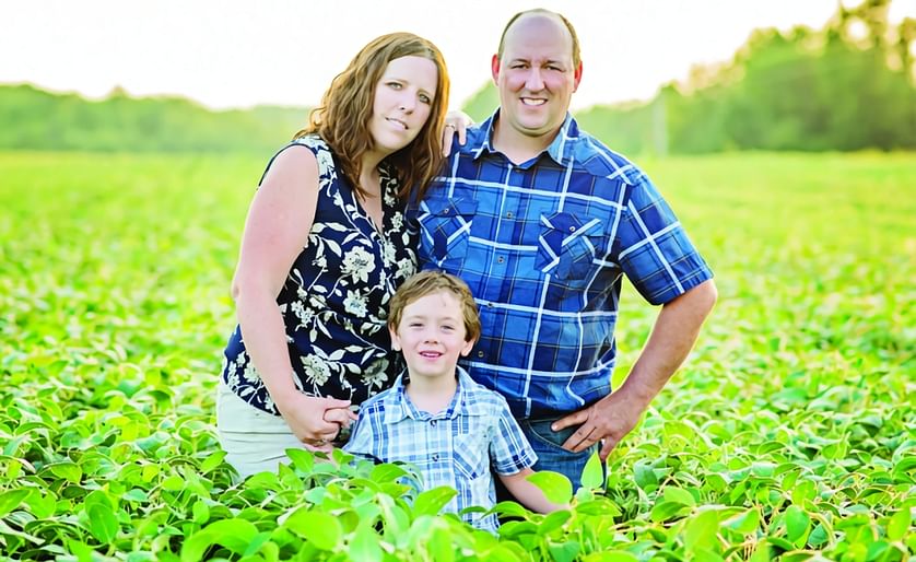 Potatoes New Brunswick Chair and Farmer Shawn Paget with his wife Natalie and their son Oliver (Courtesy: Hartfeld Images by Natalie)