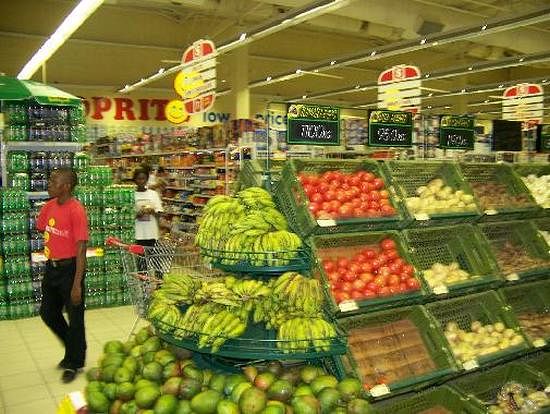 The Produce section of a Shoprite supermarket in Nigeria