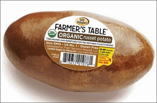 The new addition: Side Delights® Farmer’s Table® Organic Russet single wrapped, microwaveable potato