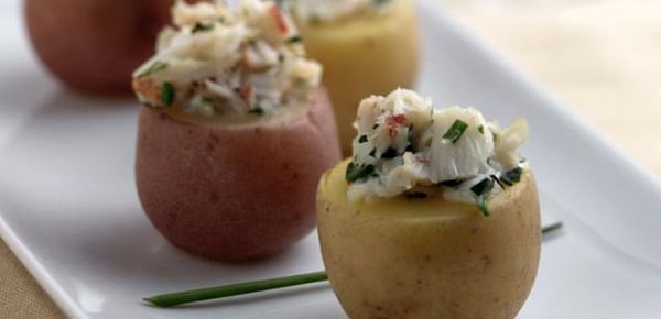 Side Delights® recipes: Crab Filled Potato Bites.
